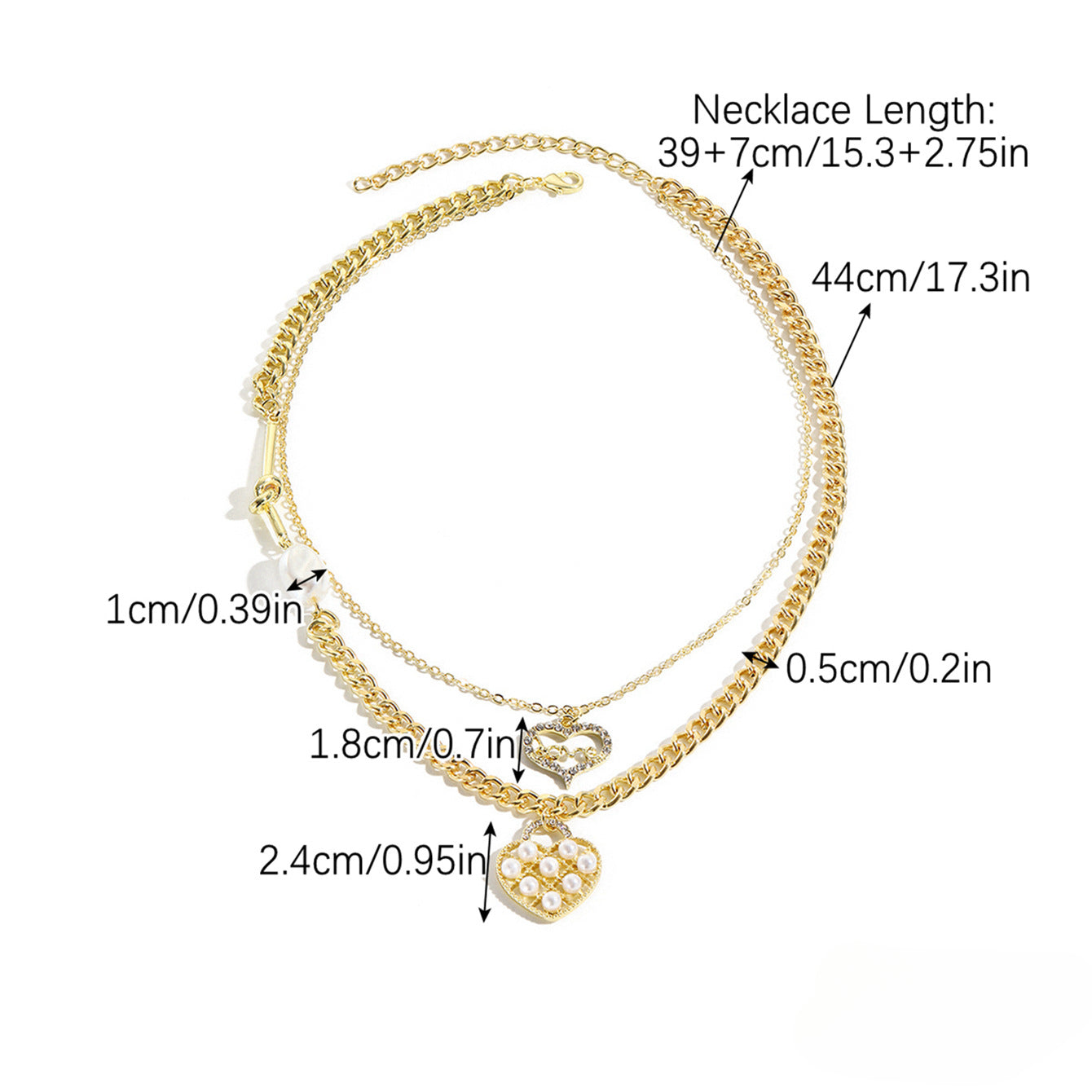Wholesale Valentine's Day Love Multi Layered Zinc Alloy Necklace